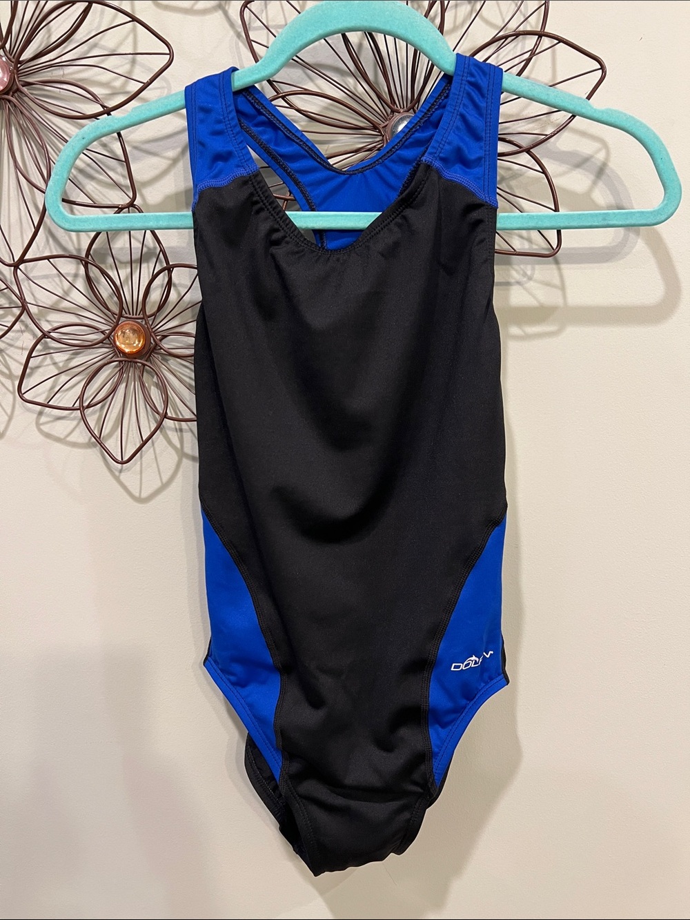 Dolfin Black and Royal Blue Girls' One-Piece Swim Suit